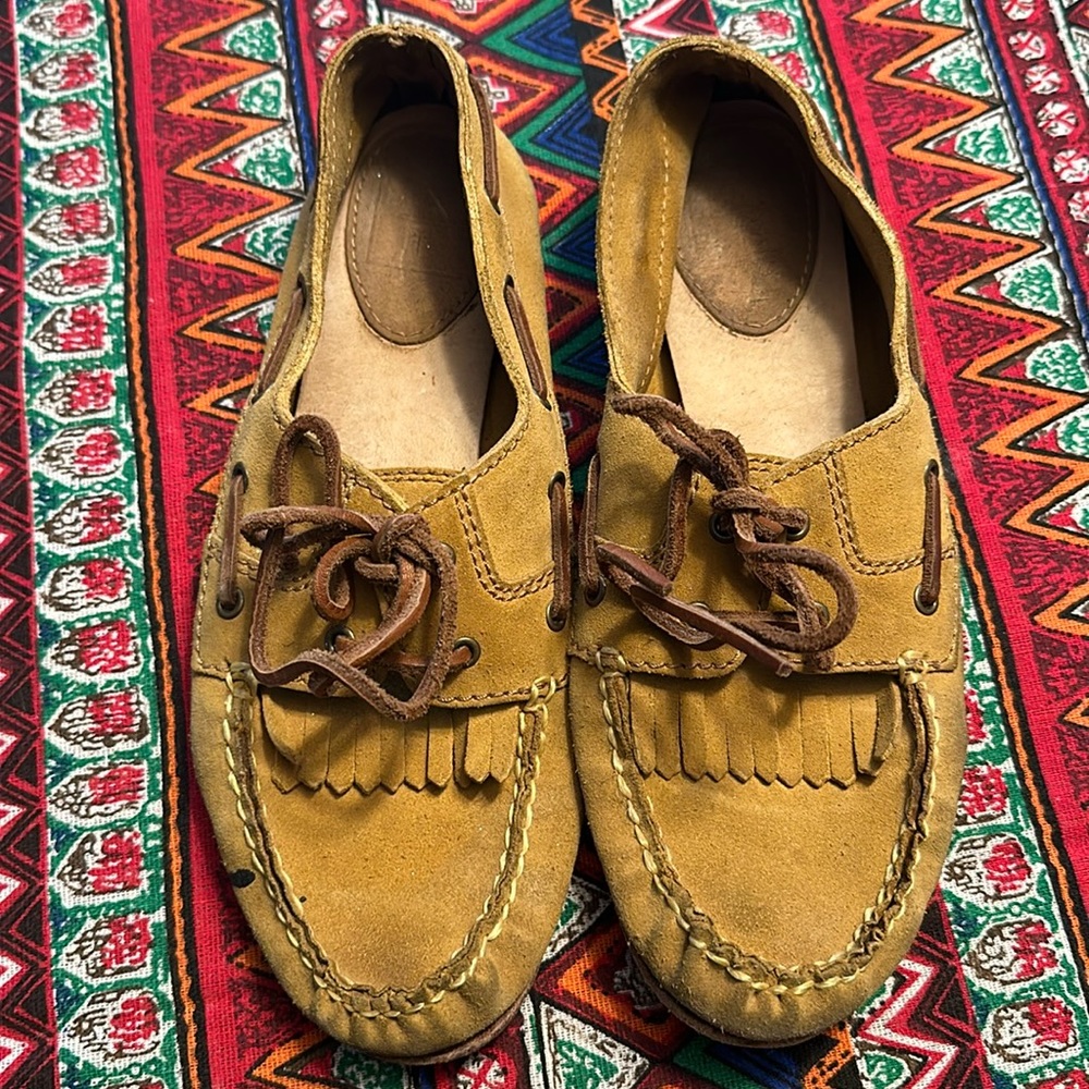 Frye Mustard Yellow Moccasin Loafers Size 7